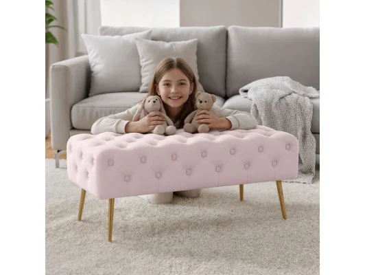 Pufa Monaco Pudrowy Róż