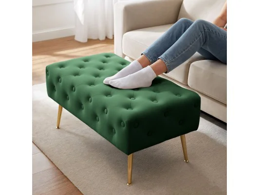 Pufa Madrid Butelkowa Zieleń