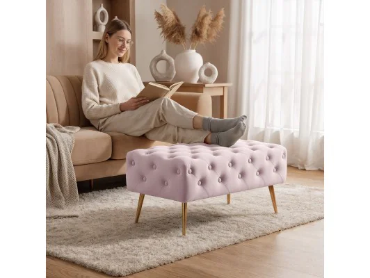 Pufa Madrid Pudrowy Róż