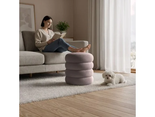 Pufa Snuggo Przygaszony Róż