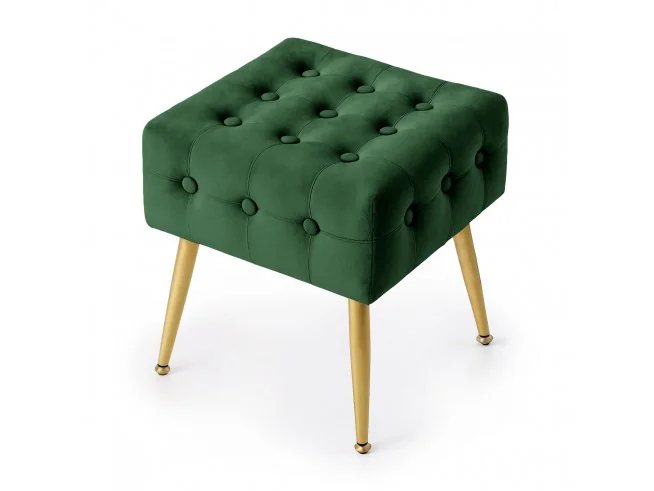 Pufa Quadra Butelkowa Zieleń