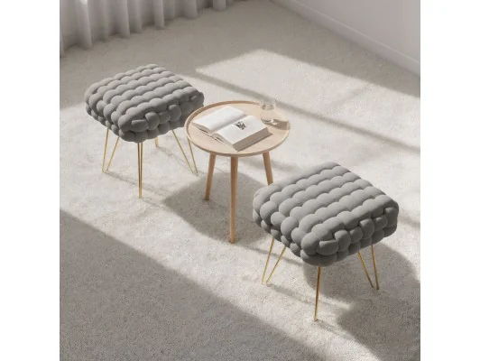 Pufa Dotty Jasny Szary