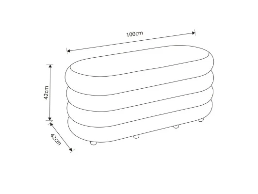 Pufa Puffo Mglista Biel