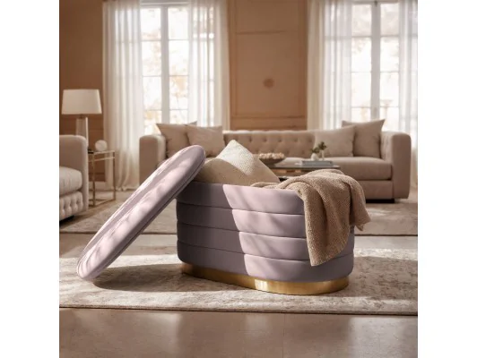 Pufa Bella Przygaszony Róż