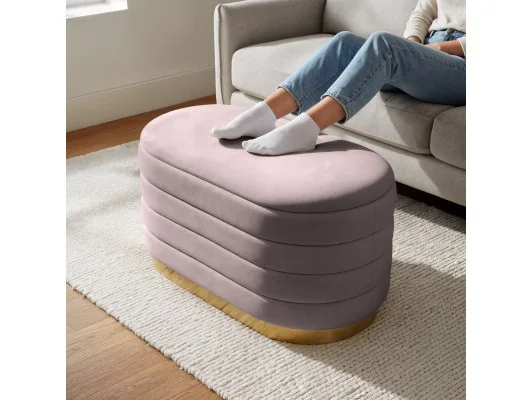 Pufa Bella Przygaszony Róż