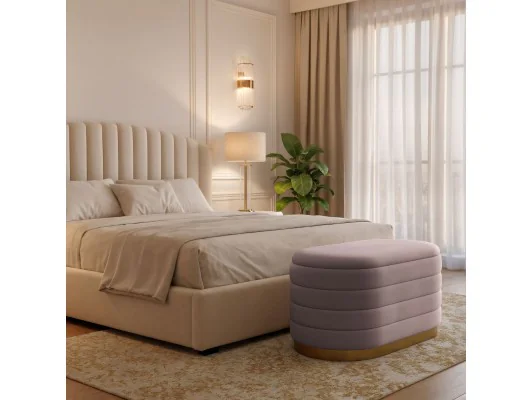 Pufa Bella Przygaszony Róż