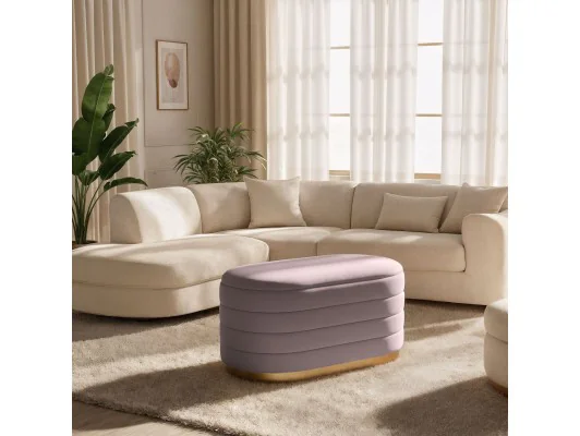 Pufa Bella Przygaszony Róż