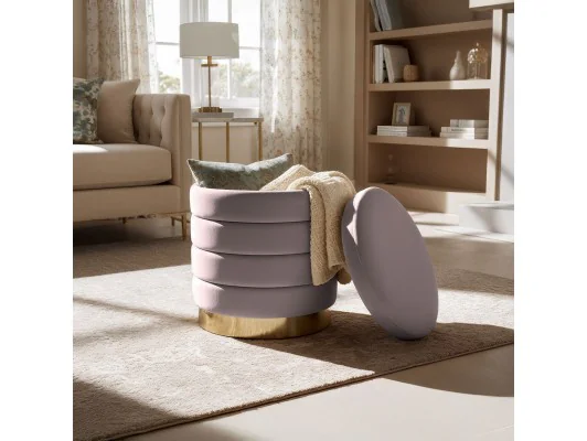 Pufa Luna Przygaszony Róż