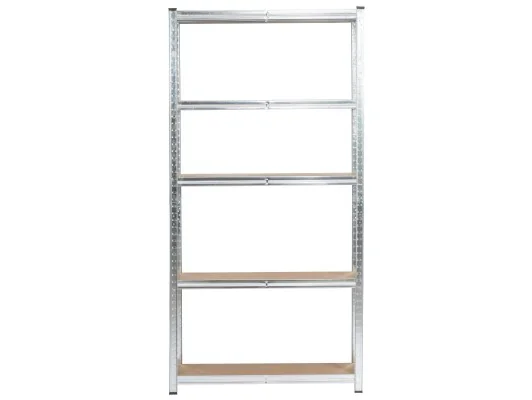 2X Regał Metalowy 90X30X180 Srebrny