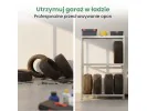 Regał Na Opony Metalowy Garażowy 120 Cm 3 Półki 120X40X180 Galwanizowany Srebrny