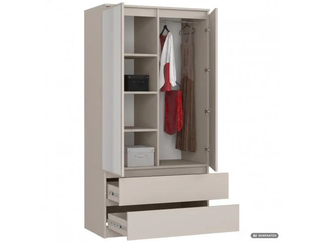 Szafa S90 2D 2Sz Clp Pk Lustro Kaszmir