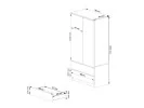 Szafa S90 2D 2Sz Clp Pk Lustro Kaszmir