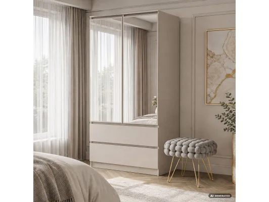 Szafa S90 2D 2Sz Clp Pk Lustro Kaszmir