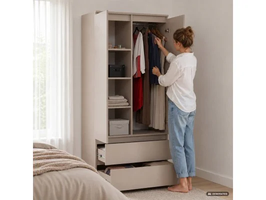 Szafa S90 2D 2Sz Clp Pk Kaszmir