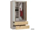 Szafa S90 2D 2Sz Clp Pk Lustro Kaszmir / Dąb Artisan