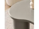 Stolik Kawowy Nowoczesny Cube 41 Cm Szary Z Podwójną Cylindryczną Podstawą