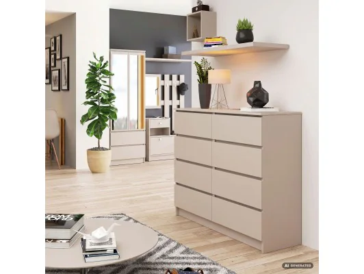 Komoda K120 8Sz Clp Pk Kaszmir