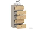 Komoda Cl5 Pk Kaszmir / Dąb Artisan