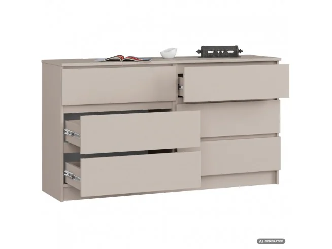 Komoda K140 6Sz Clp Pk Kaszmir