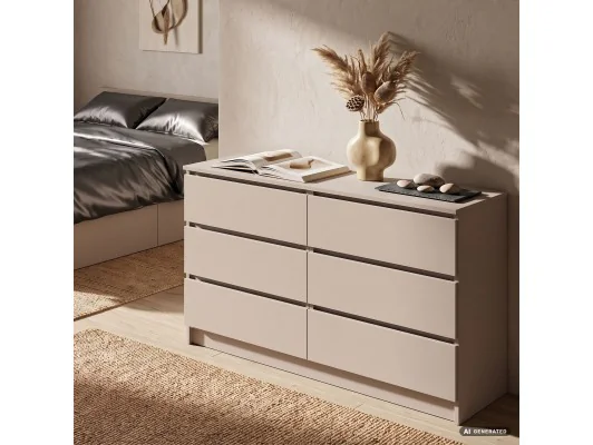 Komoda K140 6Sz Clp Pk Kaszmir