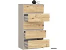 Komoda K60 5Sz Clp Pk Kaszmir / Dąb Artisan