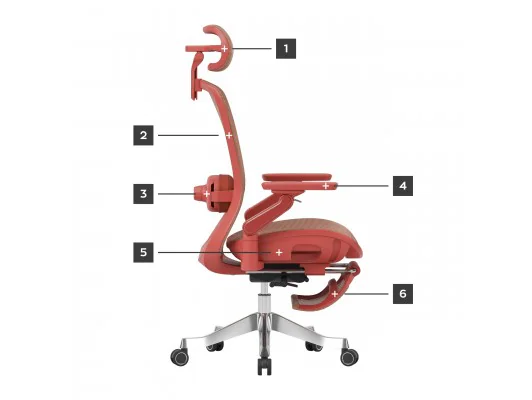 Fotel Obrotowy Leadpro 8.7 Red