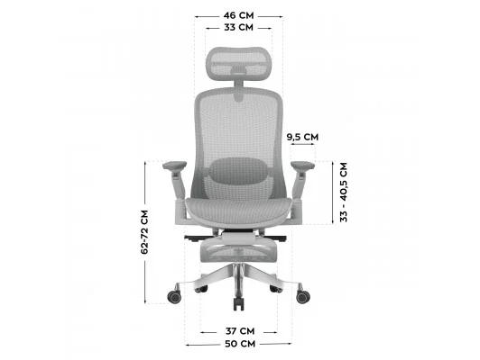 Fotel Obrotowy Leadpro 8.7 Grey