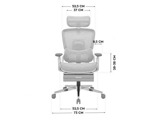 Fotel Ergonomiczny Expert 9.3 Grey