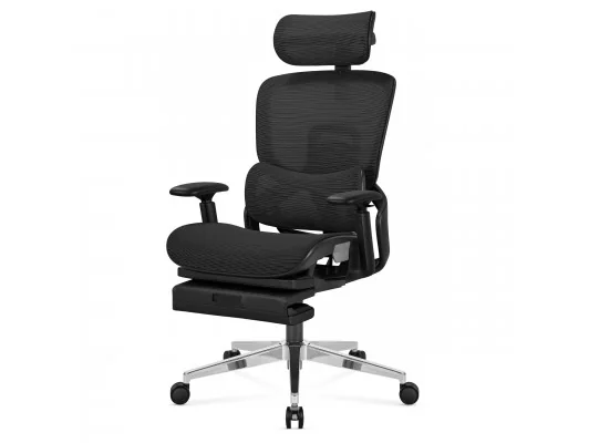 Fotel Ergonomiczny Z Podnóżkiem Expert 9.3 Black