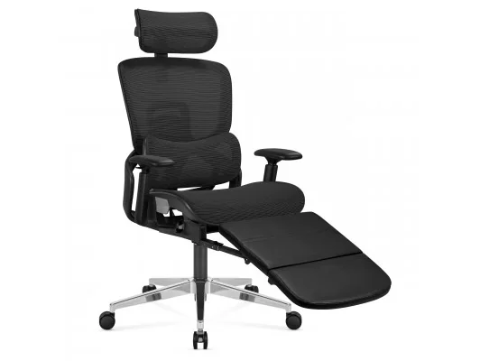 Fotel Ergonomiczny Z Podnóżkiem Expert 9.3 Black