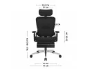 Fotel Ergonomiczny Z Podnóżkiem Expert 9.3 Black