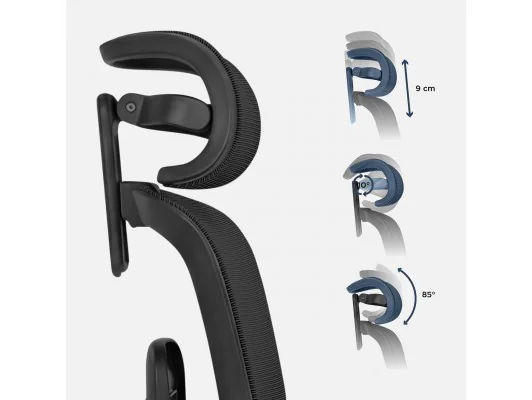 Fotel Ergonomiczny Z Podnóżkiem Expert 9.3 Black