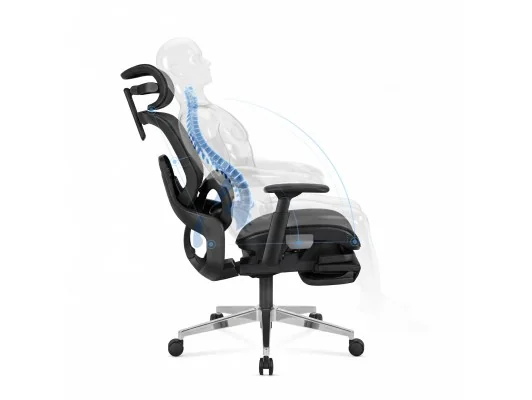 Fotel Ergonomiczny Z Podnóżkiem Expert 9.3 Black