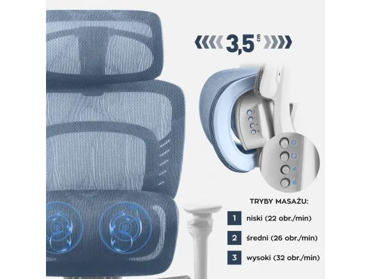 Fotel Biurowy Z Masażem Visioner 8.3 Grey