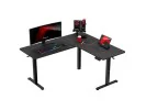 Biurko Gamingowe Narożne Elektryczne Hero 9.5 Black 160 Cm