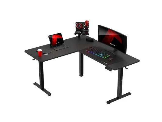 Biurko Gamingowe Narożne Elektryczne Hero 9.5 Black 160 Cm