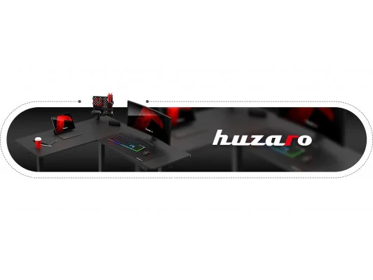 Biurko Gamingowe Narożne Elektryczne Hero 9.5 Black 160 Cm