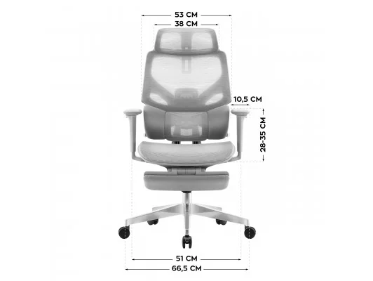 Fotel Ergonomiczny Expert 8.7 Grey Mesh