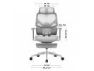 Fotel Ergonomiczny Expert 8.7 Grey Mesh