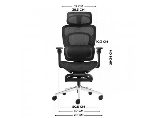 Fotel Biurowy Z Masażem Visioner 8.3 Black
