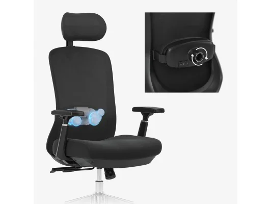 Fotel Biurowy Z Masażem Leadpro 6.0 Black