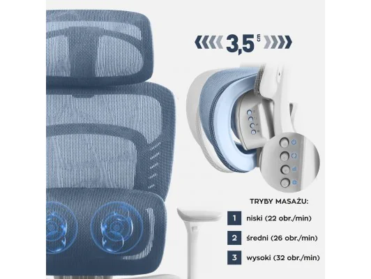 Fotel Biurowy Z Masażem Visioner 6.1 Grey