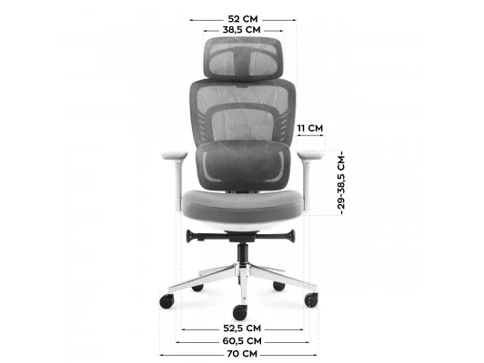Fotel Biurowy Z Masażem Visioner 6.1 Grey