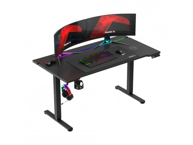 Biurko Gamingowe Elektryczne Hero 8.7 Rgb Black 140 Cm