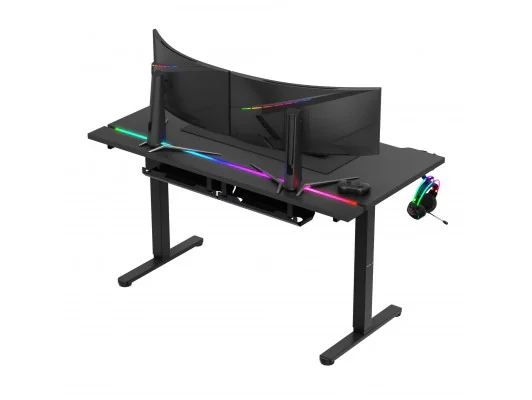 Biurko Gamingowe Elektryczne Hero 8.7 Rgb Black 140 Cm