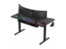 Biurko Gamingowe Elektryczne Hero 8.7 Rgb Black 140 Cm