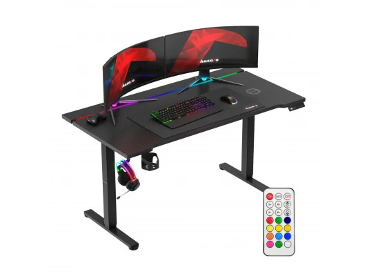 Biurko Gamingowe Elektryczne Hero 8.7 Rgb Black 140 Cm