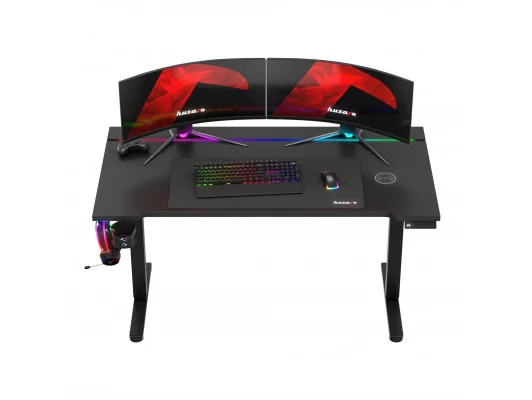 Biurko Gamingowe Elektryczne Hero 8.7 Rgb Black 140 Cm