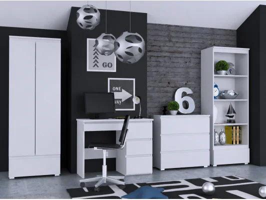 Zestaw mebli do pokoju młodzieżowego NEO 01 biały