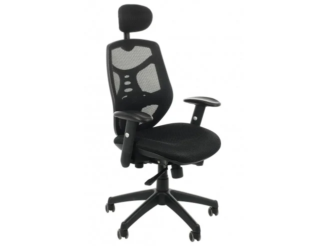 Wygodny fotel biurowy KB-8905 obrotowy czarny, szary